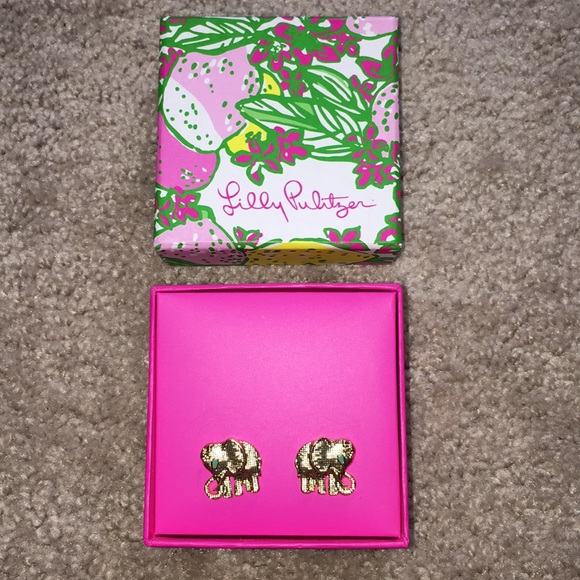 Lilly Pulitzer Jewelry - Lilly Pulitzer elephant earrings NEW